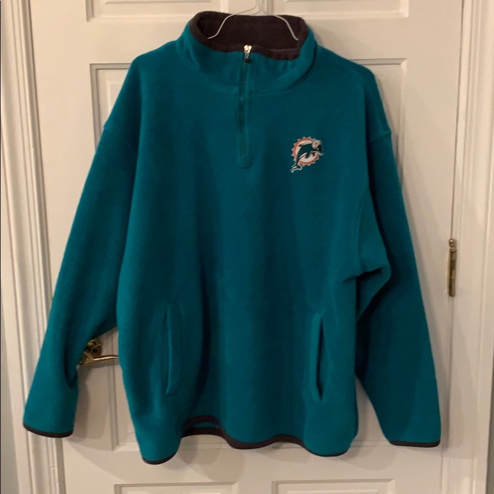 Reebok NFL Miami Dolphins Half Zip Fleece.